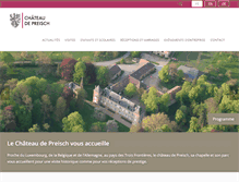 Tablet Screenshot of chateaudepreisch.com
